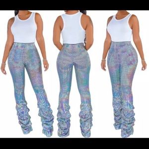 Disco stacked pants